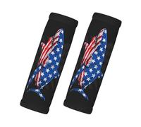 Requin avec drapeau américain pour poignée de valise, housses souples pour poignée de bagage, étiquettes d'identification pour valises, accessoires essentiels pour les voyages