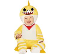 Requin Aventure Jumpsuit Bébé Vêtements Jaune Blanc Amical Doux Costume Délicat Temps de jeu Drôle Créatif Une pièce Doux Sûr Confortable, Taille : 86/92 Couleur : Jaune