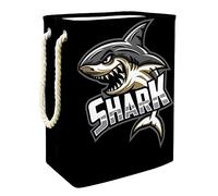 Requin baleine animal Collecteurs de Linge Pliables&à Pose Libre Tonneau à Linge Grands Paniers à Linge Sac à Linge 49x30x40.5cm