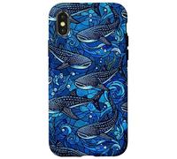 Requin Baleine Bleu foncé Marine Coque pour iPhone X/XS