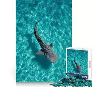 Requin-Baleine dans Une Eau Turquoise Puzzle de 1000 pièces pour Adolescents Activité cérébrale stimulante Bords Nets Cadeau Original (38x52cm)