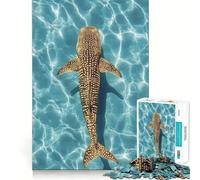 Requin-Baleine dans Une Eau Turquoise Puzzle de 1000 pièces pour Adolescents Stimulation mentale Activité de découpage de Haute précision et de détente (38x26cm)
