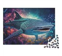 Requin Baleine Puzzle pour Adultes Puzzle 1000 Pièces Papier Scène sous Marine de Nébuleuse Jeu de Puzzle 1000 Pièces Détente et Décoration 52x38cm/1000pcs