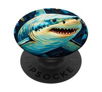 Requin Blanc Post-impressionniste PopSockets PopGrip Adhésif