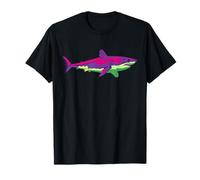 Requin Blanc Vif à Faible polygéométrique, prédateur océanique T-Shirt