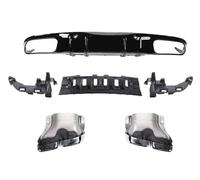 Requin Chocs Arrière Voiture Diffuseur arrière avec Embout de Tuyau d'échappement Look AMG berline coupé pour Benz W205 C205 S205 A205 2015 - 2021 C63 C43(F)