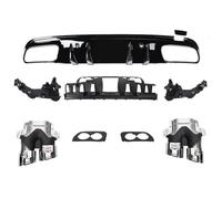 Requin Chocs Arrière Voiture Diffuseur arrière avec Embout de Tuyau d'échappement Look AMG berline coupé pour Benz W205 C205 S205 A205 2015 - 2021 C63 C43(A)