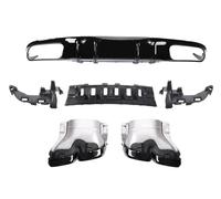 Requin Chocs Arrière Voiture Diffuseur arrière avec Embout de Tuyau d'échappement Look AMG berline coupé pour Benz W205 C205 S205 A205 2015 - 2021 C63 C43(E)