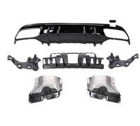 Requin Chocs Arrière Voiture Diffuseur arrière avec Embout de Tuyau d'échappement Look AMG berline coupé pour Benz W205 C205 S205 A205 2015 - 2021 C63 C43(C)