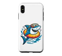 Requin Drôle avec Bouée et Masque de Plongée Coque pour iPhone XS Max