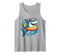 Requin Drôle avec Bouée et Masque de Plongée Débardeur