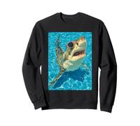 Requin drôle avec Lunettes de Soleil Cool été Animal Natation Sweatshirt