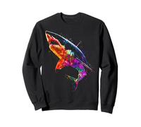 Requin géométrique Motif Amour Animal océan Sweatshirt