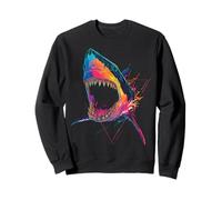 Requin géométrique Motif Amour Animal océan Sweatshirt