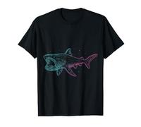 Requin Grande-Gueule Illustration Océan T-Shirt Graphique avec Valeur
