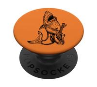 Requin Jouant de la Guitare Poisson drôle Guitariste Rock Musicien PopSockets PopGrip Adhésif