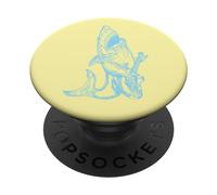 Requin Jouant de la Guitare Poisson drôle Guitariste Rock Musicien PopSockets PopGrip Adhésif