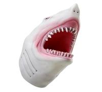 requin - Jouet à main réaliste en silicone interactif - Accessoire de jeu de rôle éducatif avec mouvement flexible et activité imaginative pour raconter des histoires
