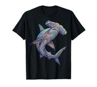 Requin Marteau Coloré Abstrait Océan Art Marine Life T-Shirt