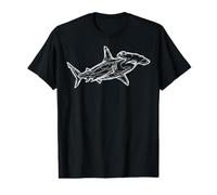 Requin-Marteau Dessin Au Trait T-Shirt Graphique avec Valeur
