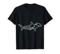 Requin-Marteau Illustration Océan Plongeur en Apnée Plongée T-Shirt Graphique avec Valeur