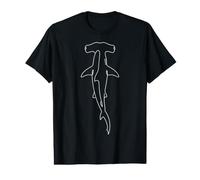 Requin-Marteau Illustration Océan Plongeur en Apnée Plongée T-Shirt Graphique avec Valeur