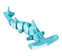 Requin-marteau imprimé en 3D, articulation mobile et articulée, idéal pour la décoration de bureau