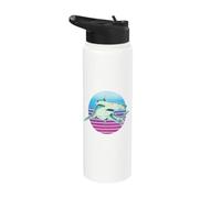 Requin marteau prédateur des océans marins natation Stainless Steel Insulated Water Bottle