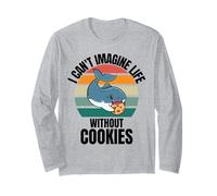 Requin Mignon rétro I Can't Imagine Life Without Cookies Manche Longue