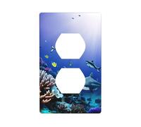 Requin nageant sous la mer Impression Duplex Appareil Receptacle Plaque murale Plaque d'interrupteur électrique Couvercle de sortie.