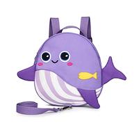 Requin pour tout-petits, sac à dos pour harnais de sécurité pour enfants, mini sac anti-perte de bébé avec laisse de sécurité pour garçons et filles de 1 à 3 ans (Purple)