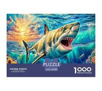 Requin Puzzle 1000 Piece pour Adultes Enfant, Jeu De Défi Intellectuel Puzzles 52x38cm/1000pcs