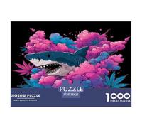 Requin Puzzle 1000 Piece pour Adultes Enfant, Puzzle 1000pcs Jeu Éducatif Défi Jouet Jeu D'adresse pour Toute La Famille 38x26cm/1000pcs
