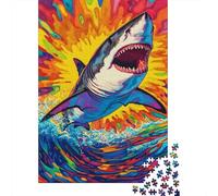 Requin Puzzle 1000 Pièces Adultes Animaux Puzzles 1000 Pièce Durable Jeux De Puzzle Cadeau 1000pcs (75x50cm)