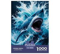 Requin Puzzle 1000 Pièces Adultes Animaux Puzzles 1000 Pièces Durable Jeux De Puzzle Décor À La Maison 38x26cm/1000pcs