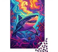 Requin Puzzle 1000 Pièces Adultes Animaux Puzzles 1000 Pièces Jeux D'adresse Décor À La Maison 1000pcs (75x50cm)