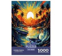 Requin Puzzle 1000 Pieces Cadeau Unique Art Jeu Éduchatif Défi Jouet À De Qualité Supérieure Peinture Art pour Adultes Enfants 38x26cm/1000pcs