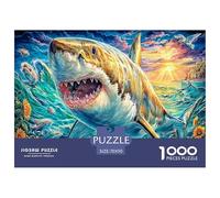 Requin Puzzle 1000 Pièces Difficile Puzzles pour Adults DIY Jigsaw Puzzle Casse-tête De Jeu Familial Jouets De Défi 70x50cm/1000pcs
