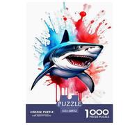 Requin Puzzle 1000 Pièces Educa Jouet Cadeau Unique De l'art De La Décoration Animaux Jeu Éduchatif Challenge Toy Adultes Et Enfants À Partir De 14 Ans 52x38cm/1000pcs