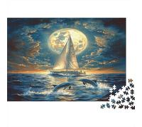 Requin Puzzle 1000 Pièces Educa Jouet en Bois Divertissement Créatif De l'art De La Décoration Eclairage Cosmique Jeu Éducatif Challenge Toy Adultes Et Enfants À Partir De 14 Ans 1000pcs (75x50cm)