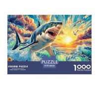 Requin Puzzle 1000 Pièces pour Adolescents Et Enfants, Jeu De Défi Intellectuel Puzzles38x26cm/1000pcs