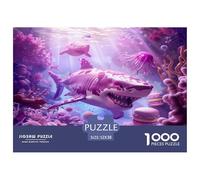 Requin Puzzles De 1000 Pièces pour Adultes - Faune Sauvage Jeux ÉduChatifs Jigsaw Puzzle Décoration D'intérieur ÉlégAnte 52x38cm/1000pcs