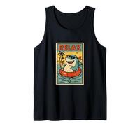 Requin relaxant mignon animal vintage relax imprimé rétro Débardeur