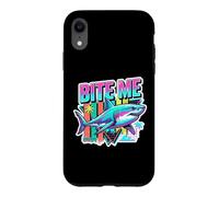Requin rétro Bite Me Coque pour iPhone XR