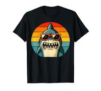 Requin rétro cool dans lunettes de soleil 70s 80s 90s fun T-Shirt