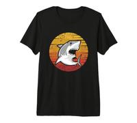 Requin rétro en Forme de Baleine Blanche T-Shirt Haut de Gamme