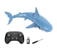 Requin Télécommandé - Jouet RC Requin Hyper Réaliste Submersible | Design Étanche Durable Piscine | Rechargeable 1200mAh Portée 50m Autonomie 30 Min | Excellent Cadeau Anniversaire Fête Garçons Filles