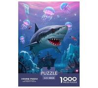 requinJigsaw Puzzles for Adults 1000pcs Age 12+ for Adults Educhational Games Home Beautiful Decoration for Aduits Kids38x26cm/1000pcs