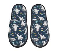 Requins Amicaux Femme Homme Slippers Respirantes Chaussons Confortable Pantoufles Pour Automne Extérieur Intérieur L