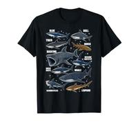 Requins du Monde Espèces de Requins océaniques Types de biologie Requin T-Shirt